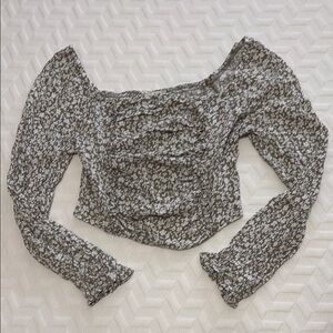 Altar’d State - Floral Long Sleeve Crop Top